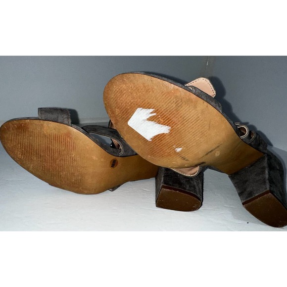 Sole Society Gray Suede 3 strap Sandals size‎ 8.5 - Picture 4 of 6